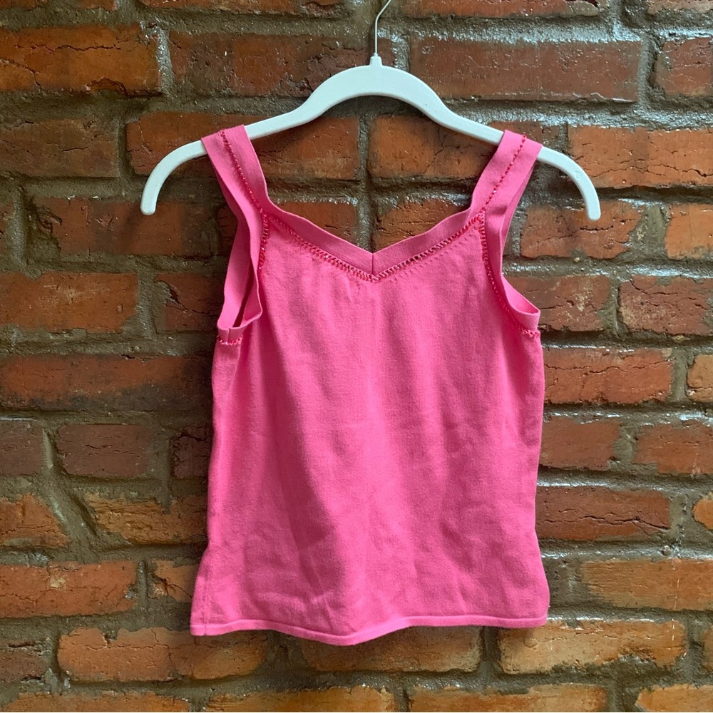 Sigrid Olsen Pink Sequined Knit Top - Picture 5 of 5